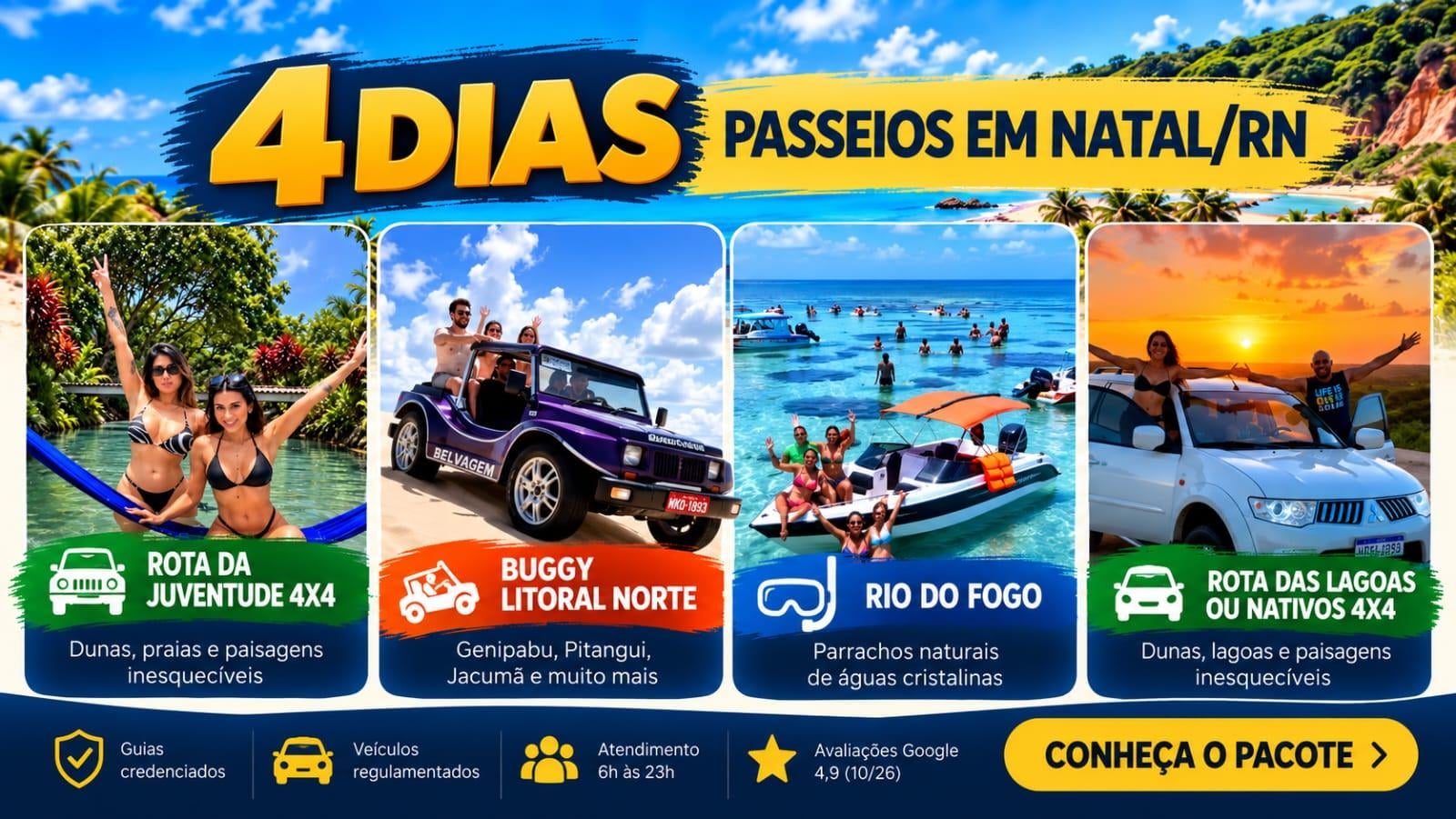 4 Dias – Aventura & Lagoas Emoção, natureza e paisagens inesquecíveis