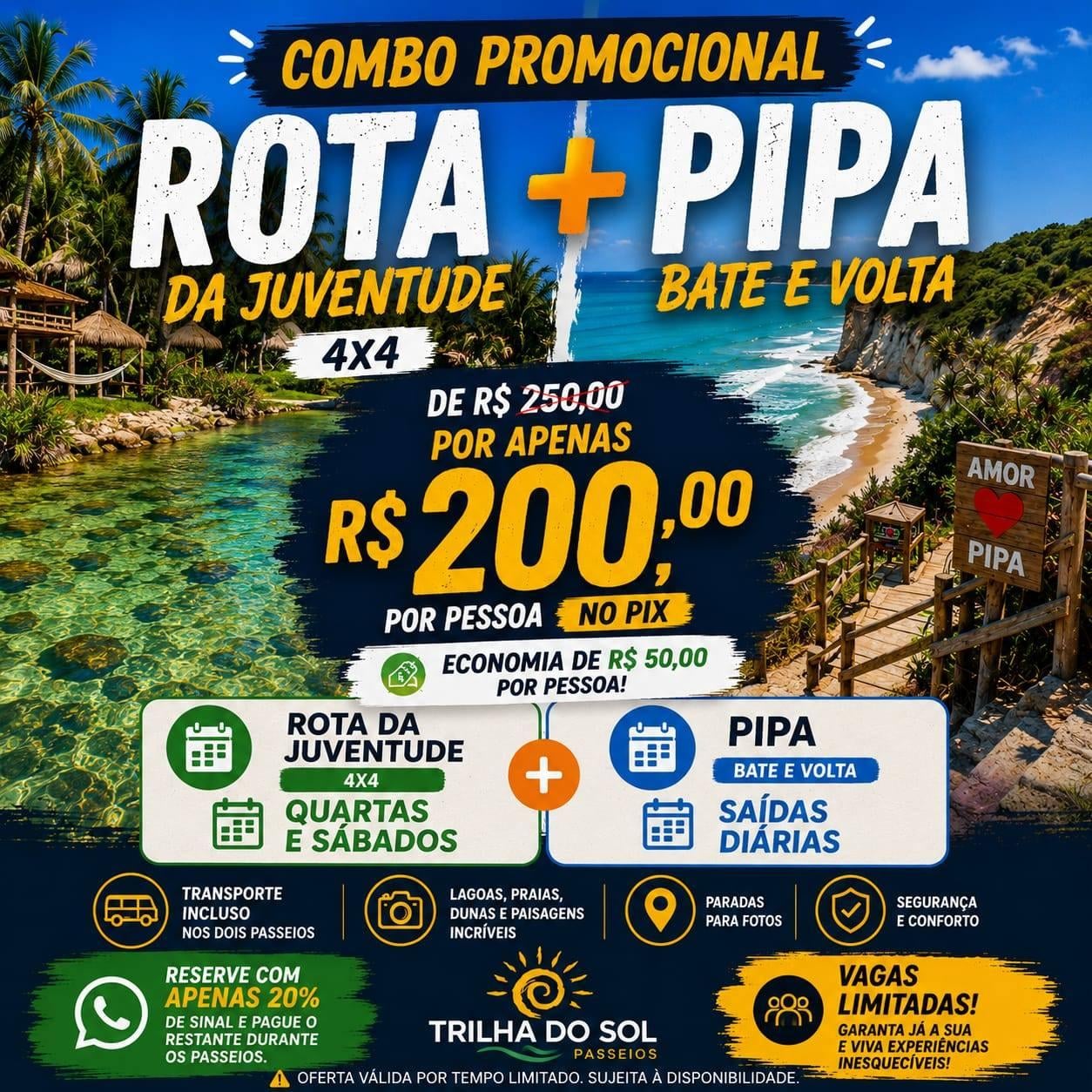 Passeio Rota da Juventude - Pipa ( compartilhado )