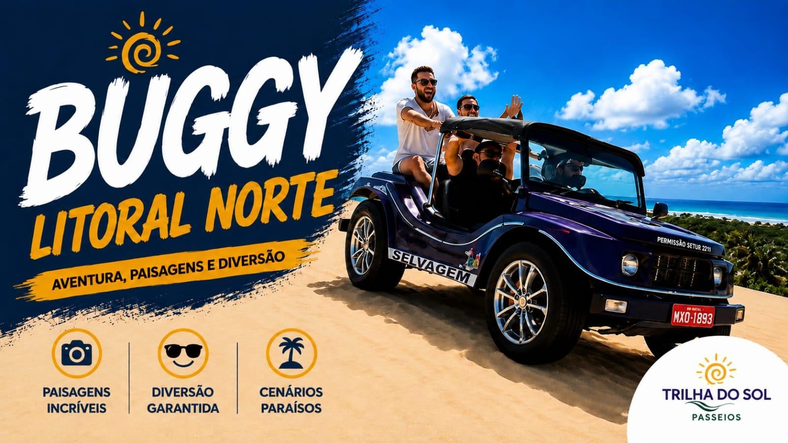 Passeio Buggy litoral Norte Natal