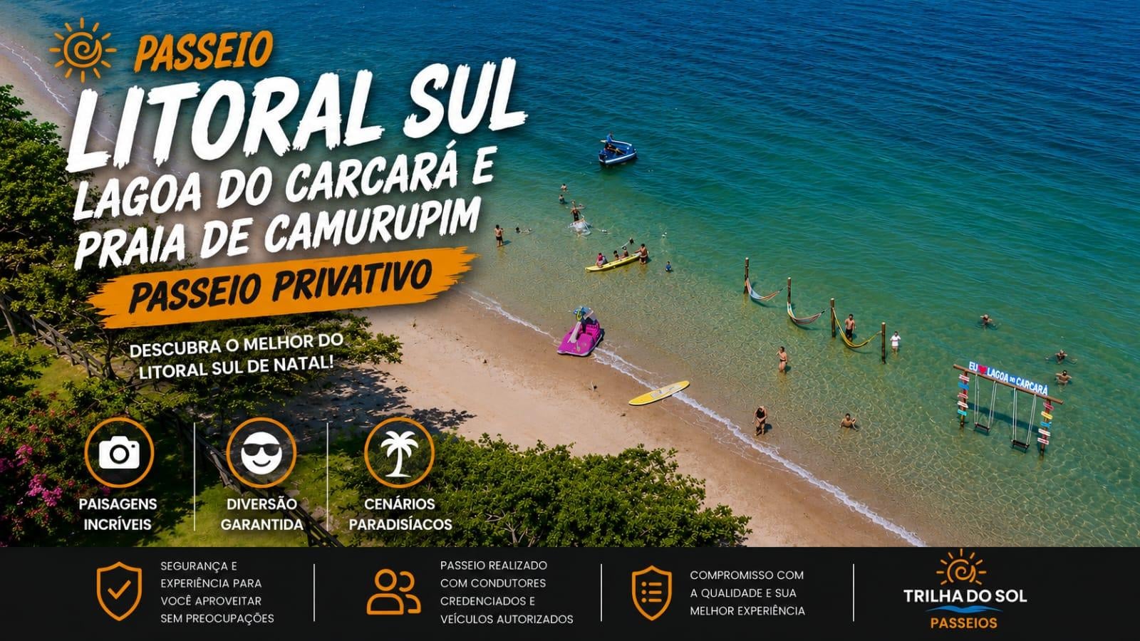 Litoral Sul RN - Lagoa do Carcará e Praia de camurupim